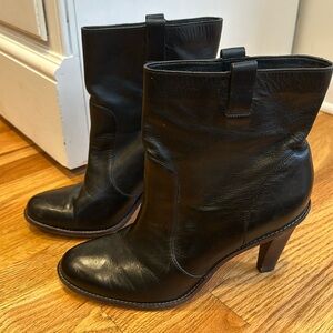 Cole Haan Black Leather Ankle Boots